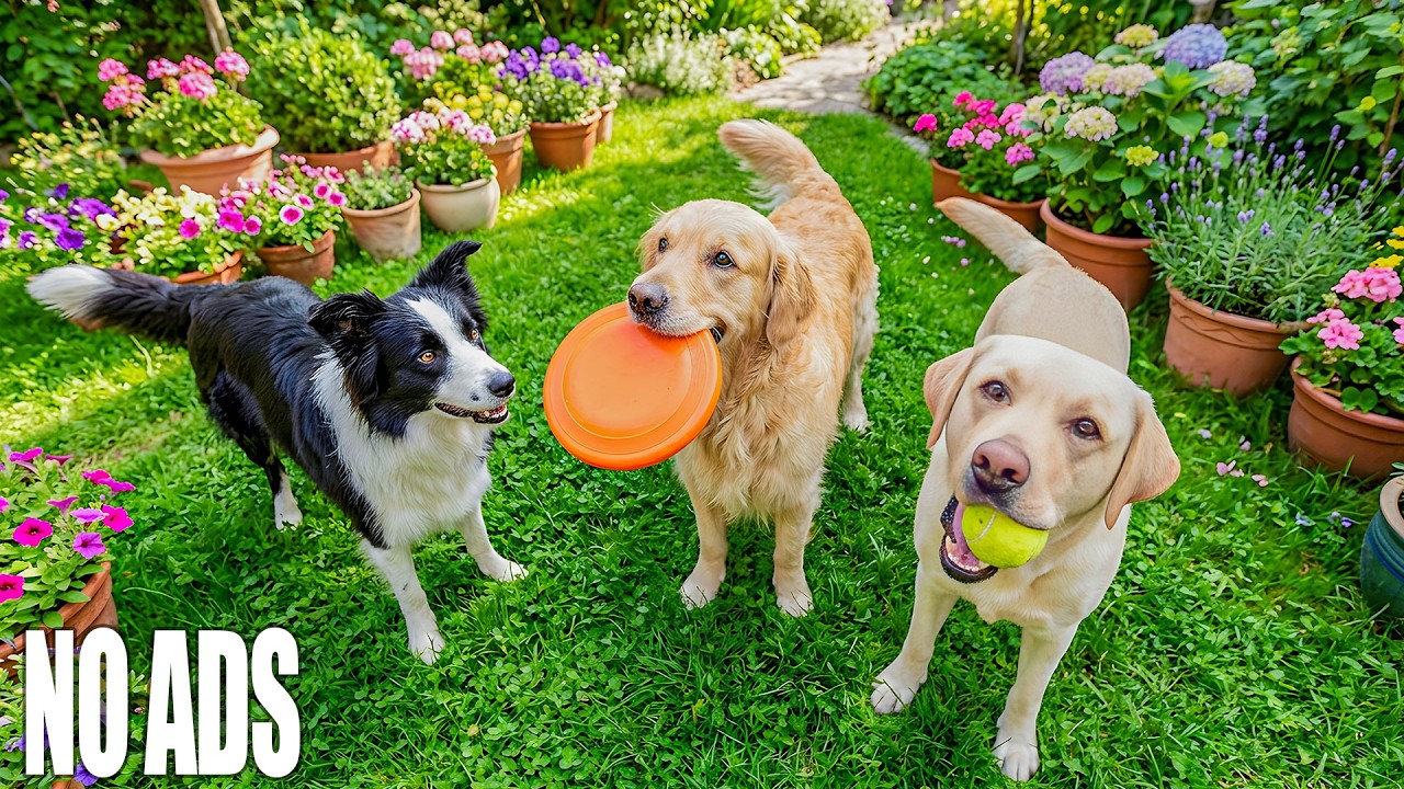 Dog TV 24 часа для собак 🐶🎵 Счастливые собаки бегают и играют & мягкий релакс 🐾🎶