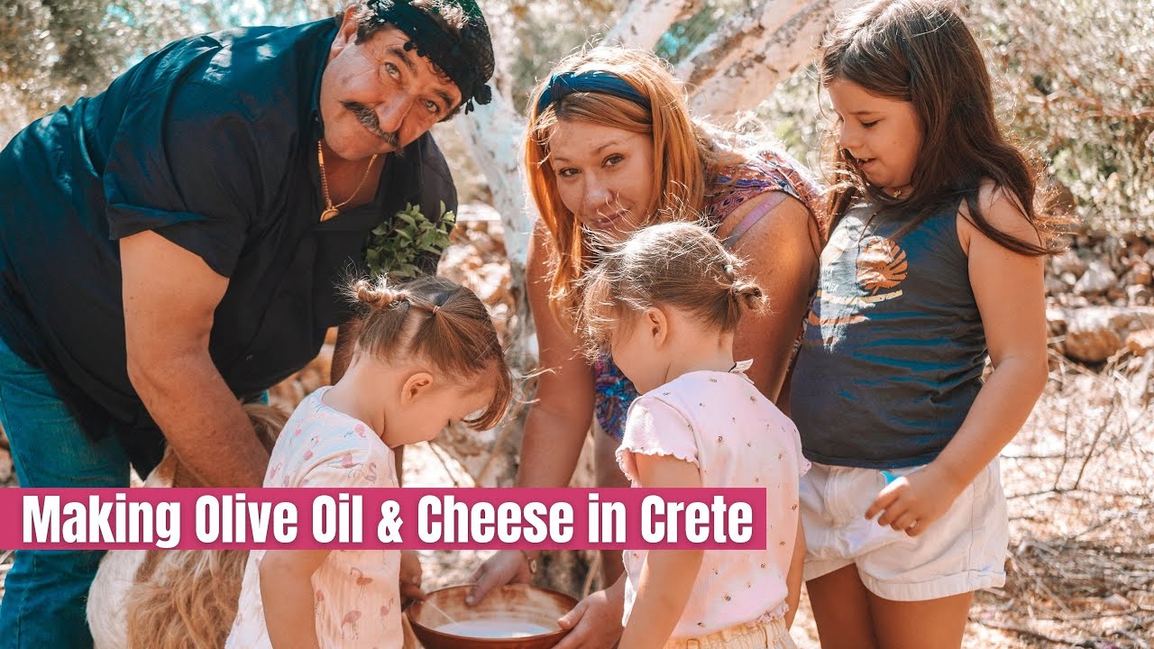 We Make Traditional Cretan Olive Oil & Cheese in Agios Nikolaos Crete | Greek Food