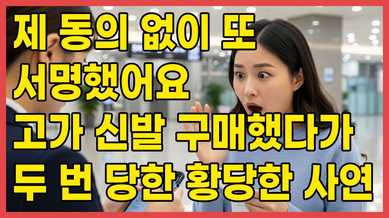 제 동의 없이 또 서명했어요 고가 신발 구매했다가 두 번 당한 황당한 사연