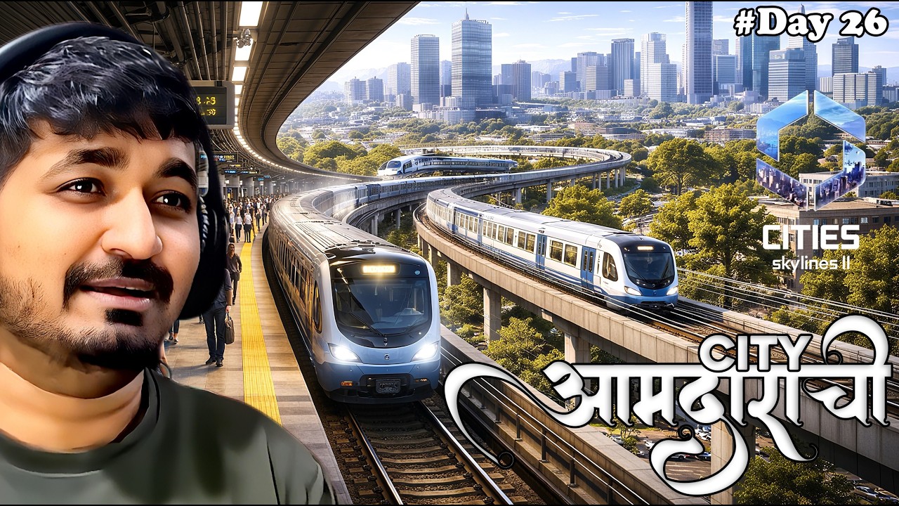 Aamdarchi City Day 26 – Subway Started 🚇| Metro Phase 1 | CS2 Marathi | The Shiledar#citiesskylines2