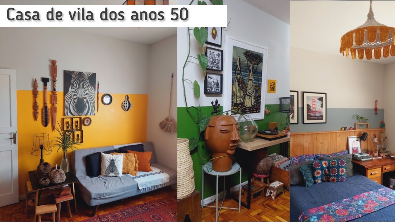 Casa de vila dos anos 50 com Arte, garimpo e plantas!