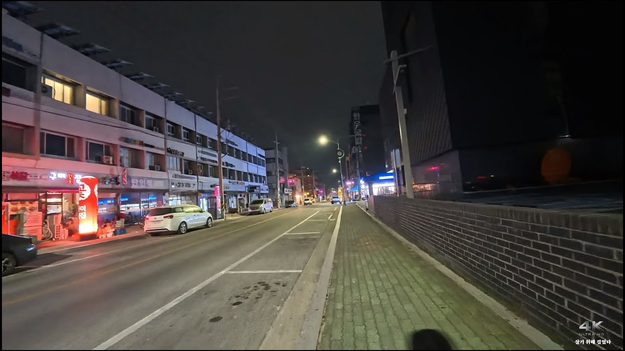 원평 금오시장(시작)→ 지산 생태공원,보건소,도매시장 → 문성네거리(끝)  | 2월새벽산책 |경북,구미 |4K