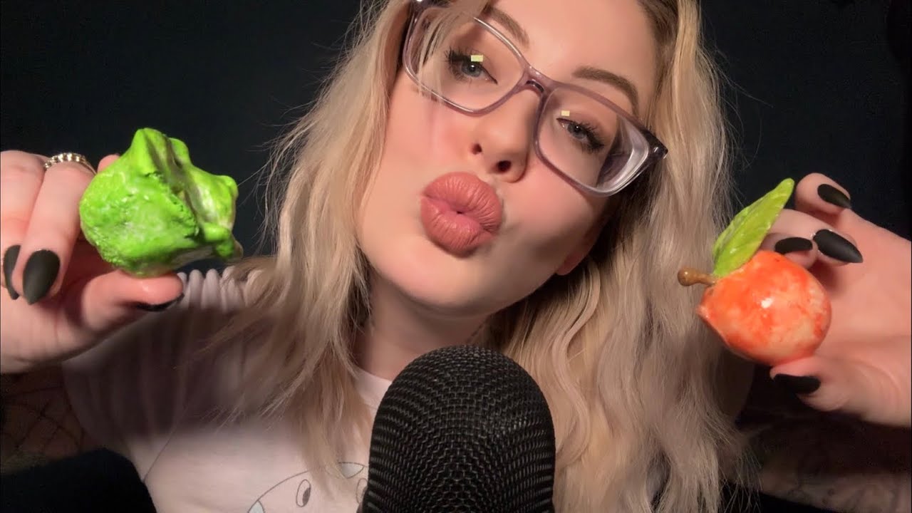 ASMR soft kisses and clay cracking for SLEEP 🖤