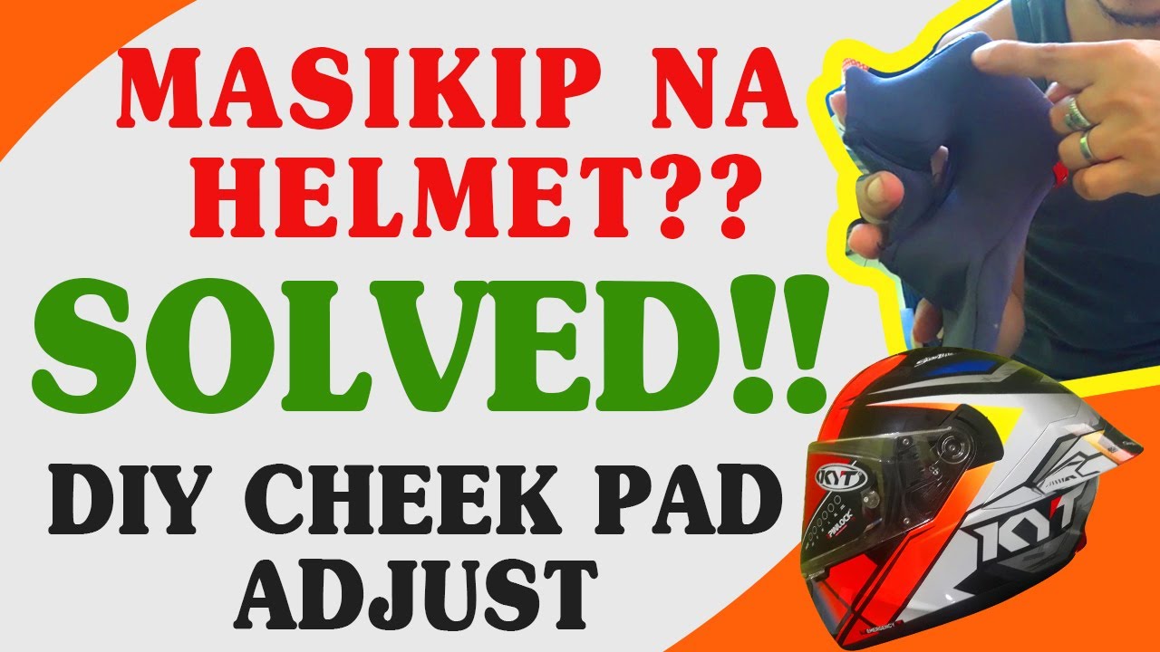 DIY Helmet Cheek Pad adjustment, Masikip na helmet solution