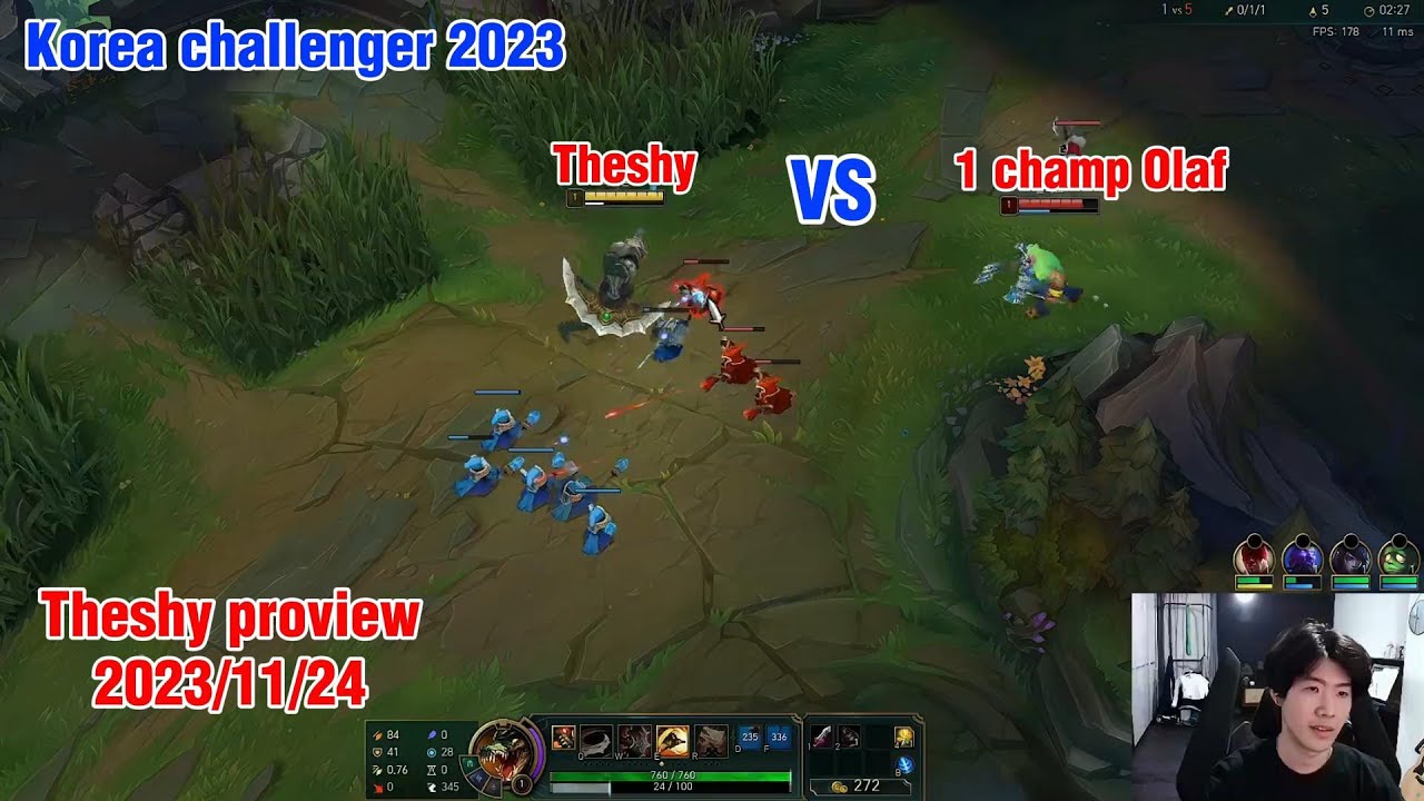 Theshy proview 2023/11/24 renekton varus akali vayne Korea challenger | WBG Theshy第一视角
