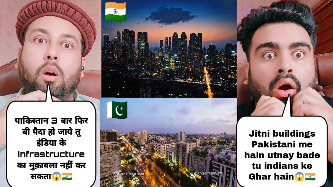 India Skylines Infrastructure Vs Pakistan Skyline Infrastructure | Pakistani Reaction