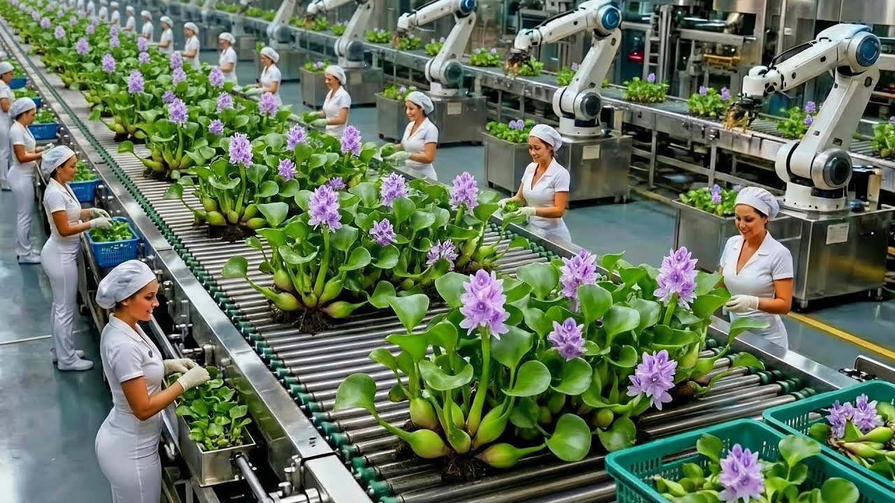 Inside a Modern Water Hyacinth Factory | From Raw to Finished Products | Full Process