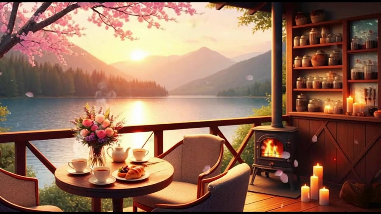 Spring Jazz Music 🌸 Cozy Coffee Shop Ambience & Relaxing Jazz Instrumental Music for Studying, Work