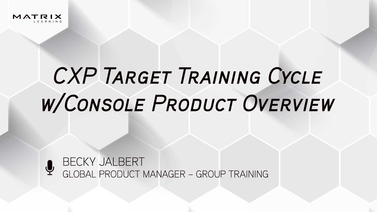 Обзор цикла обучения CXP Target с использованием консоли IHRSA 2018