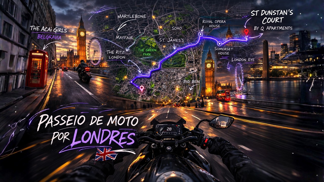 Moto em Londres: Andando de Moto em Londres |