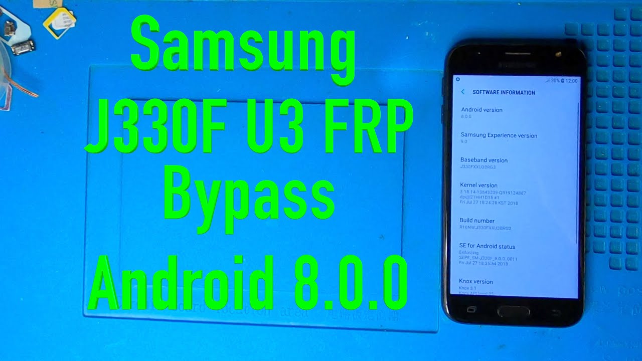 Samsung J330 U3 FRP Google account bypass