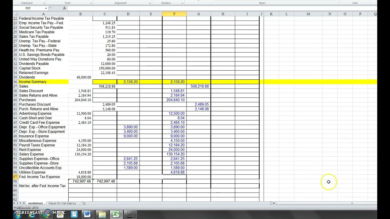 worksheet tutorial