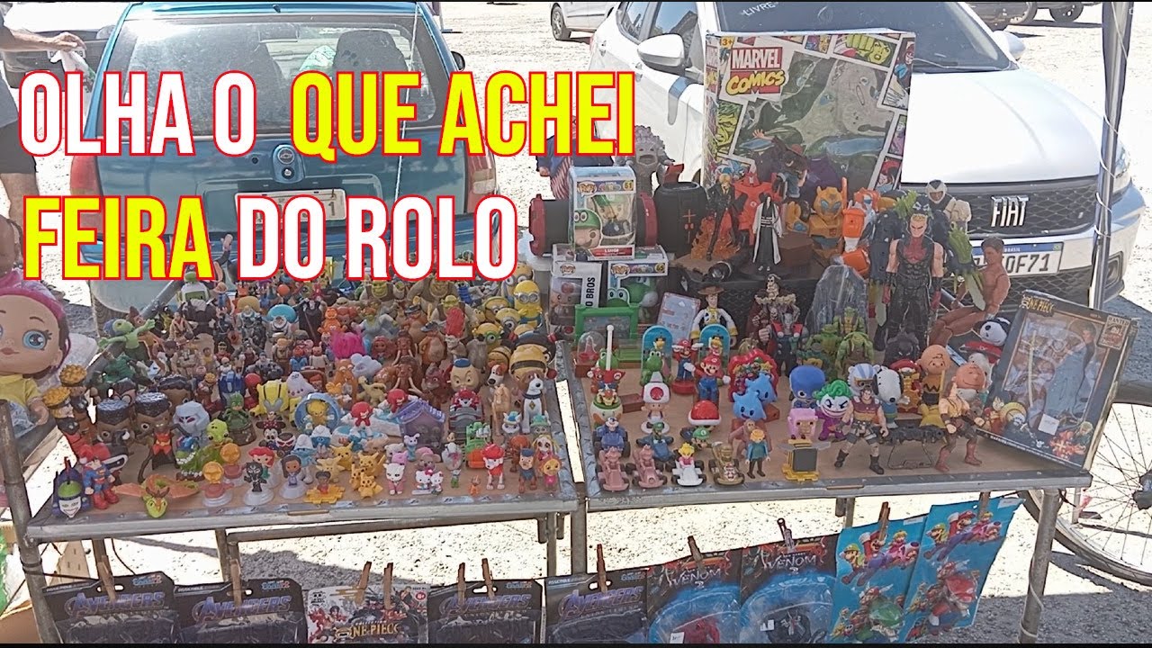 Feira do rolo, caçada de colecionáveis, antiguidades, Action Figures