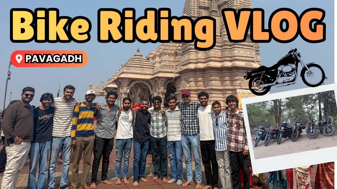 Epic Bike Ride to Pavagadh 🏔️🏍️ | Road Trip Vibes
