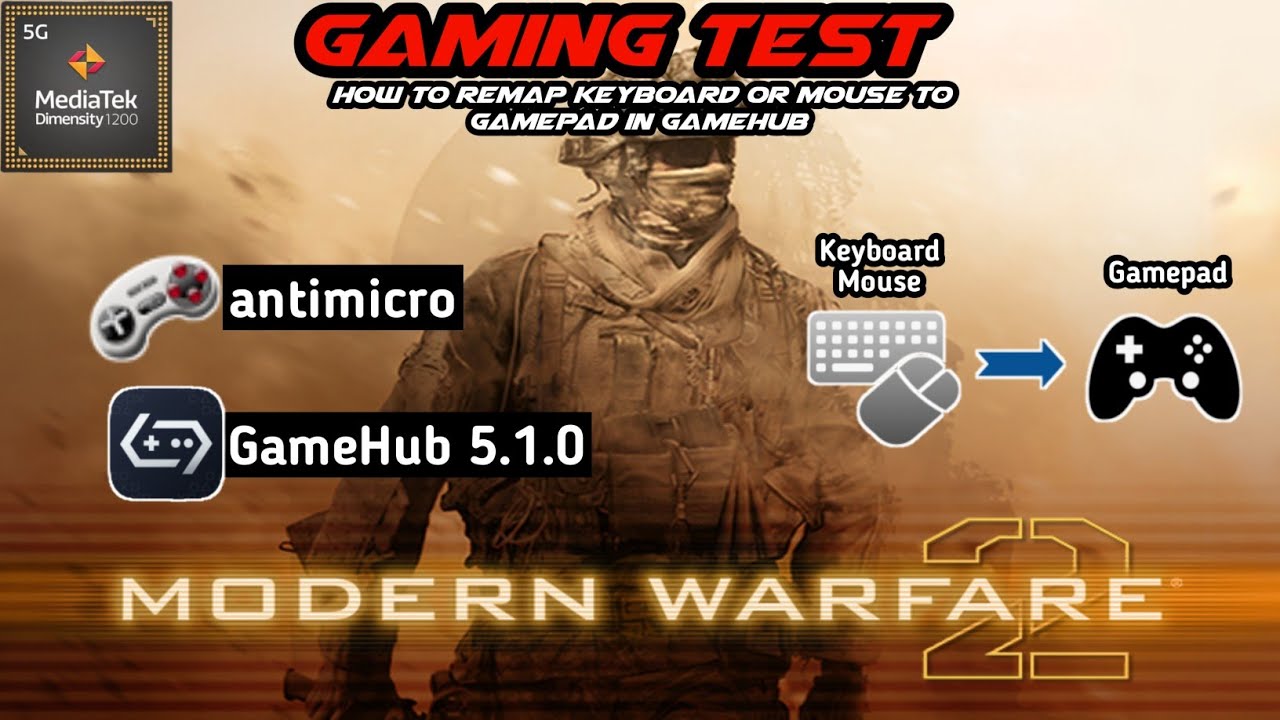 COD MW2 | Как переназначить клавиатуру или мышь на геймпад с помощью AntiMicro в GameHub | Поддер...