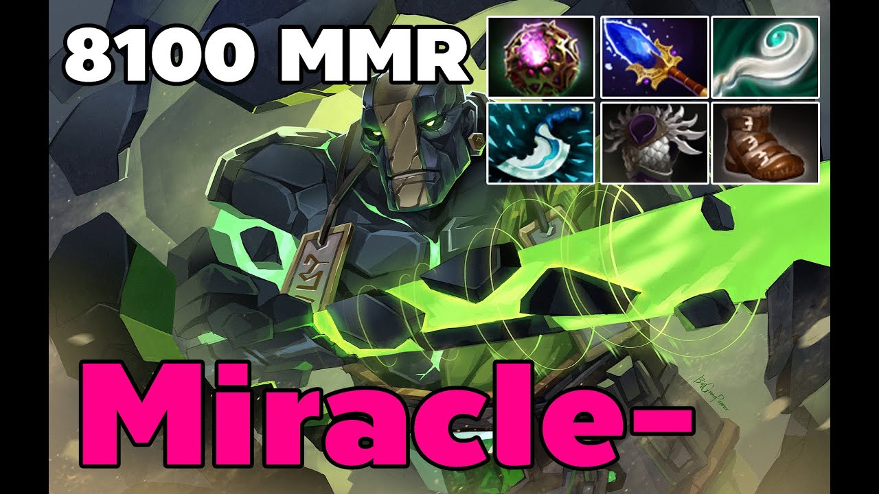 Dota 2 - Miracle- 8100MMR Top 1 MMR World Plays Earth Spirit - Ranked Match Gameplay