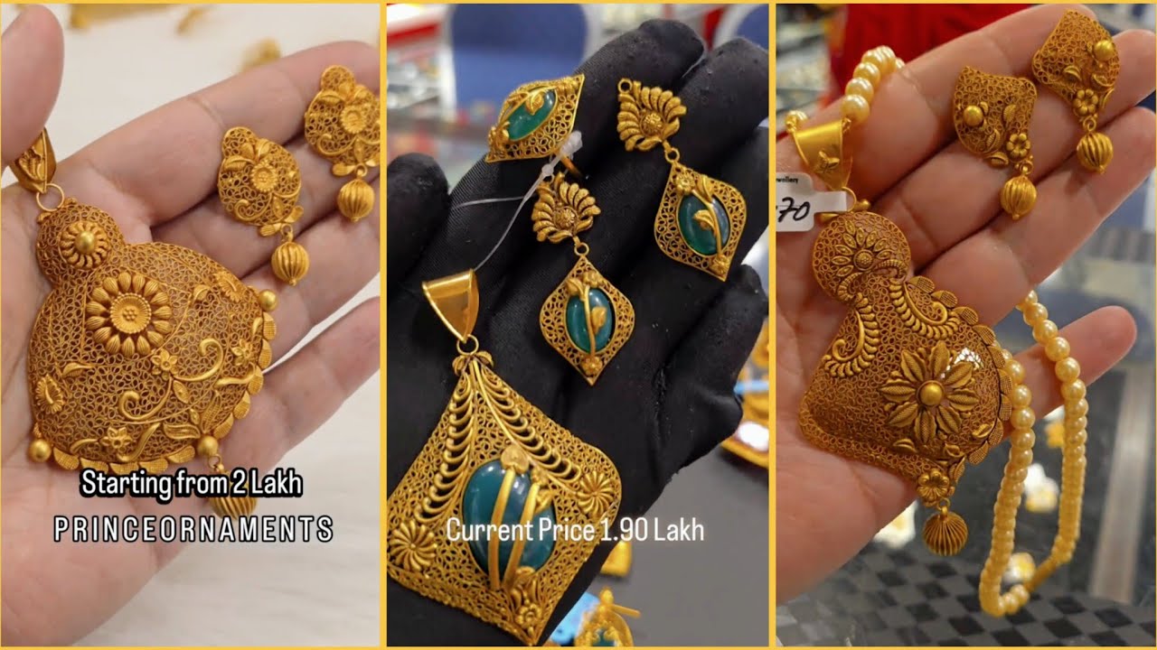 Gold chain pendant set designs 2026 🍁 || Daily wear gold pendant Designs 2026 | Stone pendant sets