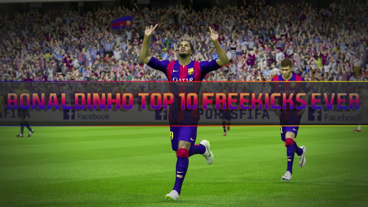 Ronaldinho - Top 10 Free Kicks Ever - HD | FIFA Remake