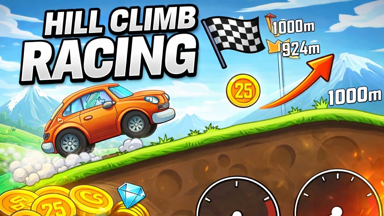 Hill Climb Racing Live Stream | Road to 2K Subscribers 🎉