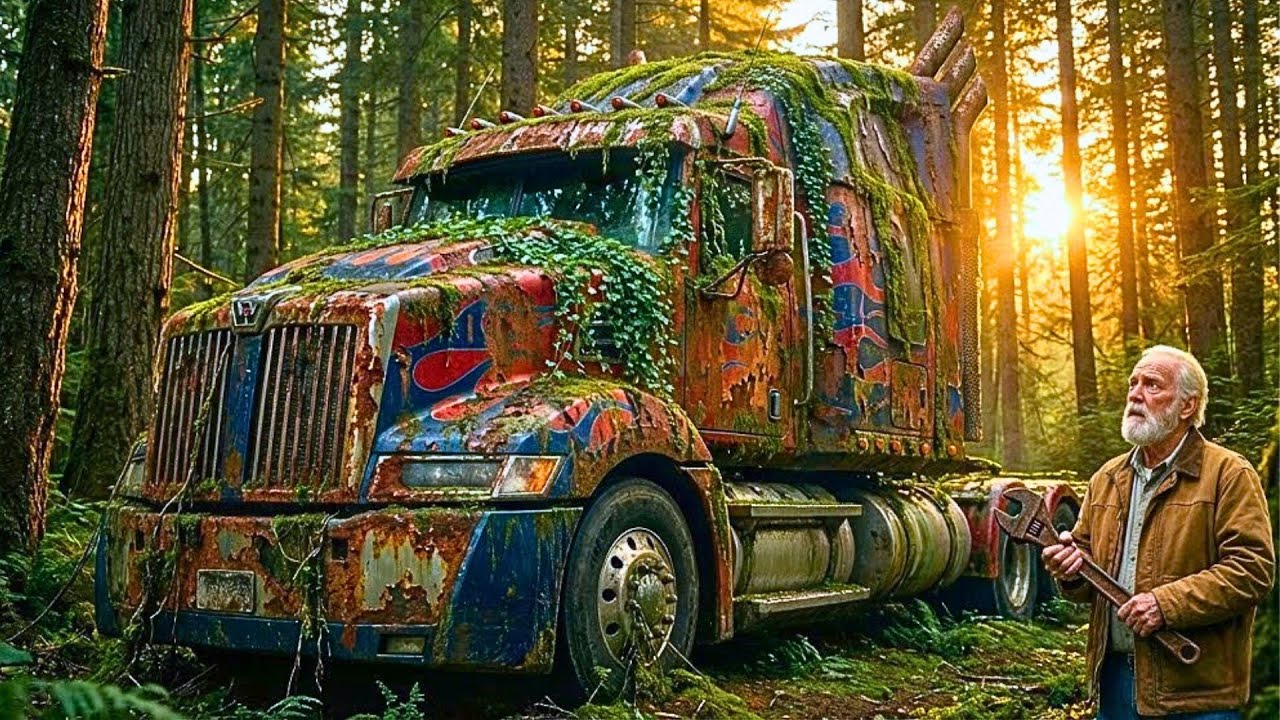 The Leader Has Fallen! Abandoned “Optimus Prime” Western Star 5700 | Full ASMR Restoration