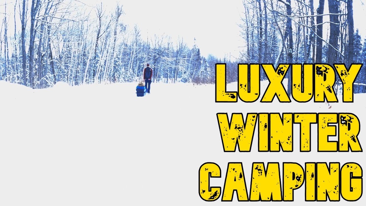 Зимний поход в одиночку в отапливаемой палатке в Северном Онтарио с использованием пеллетной печи.