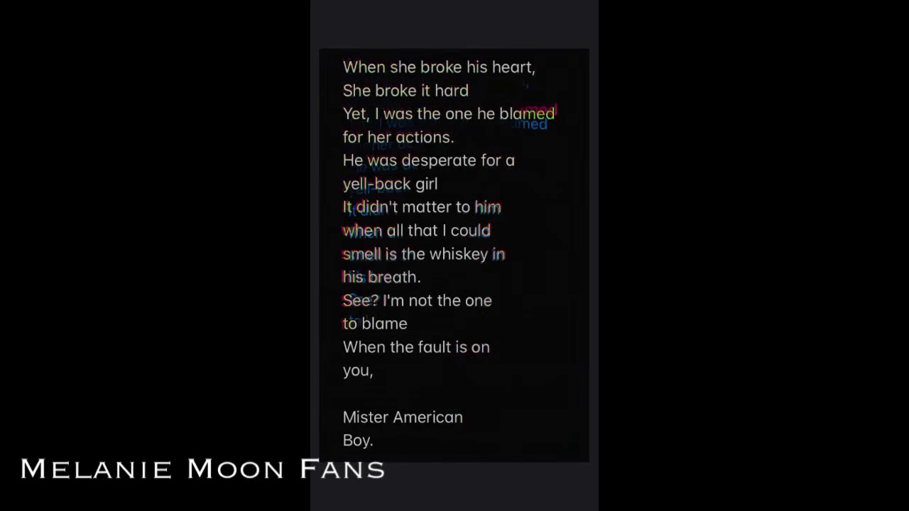 Melanie Moon's Poem