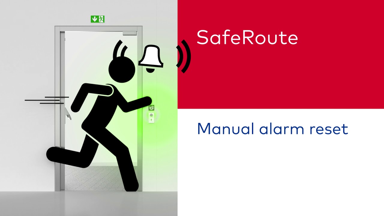 How to reset the alarm on an Alarm triggering escape route security