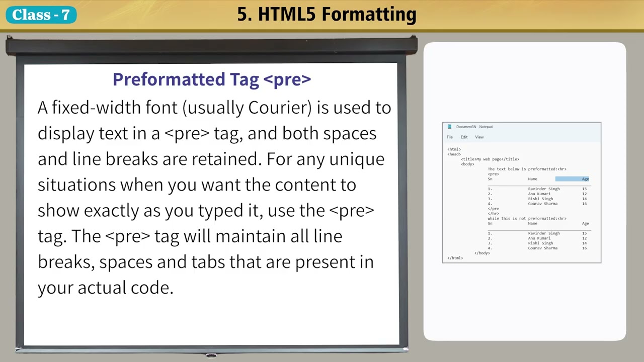 Ch 5 HTML5 Formatting