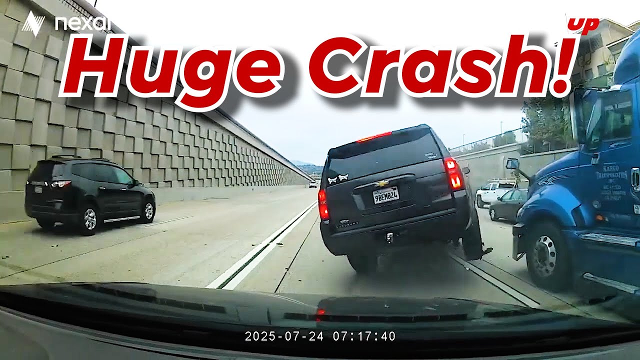 Chain Reaction Accident Caused by Inattentive Driver! Near Misses & Bad Drivers Dashcam Videos 806