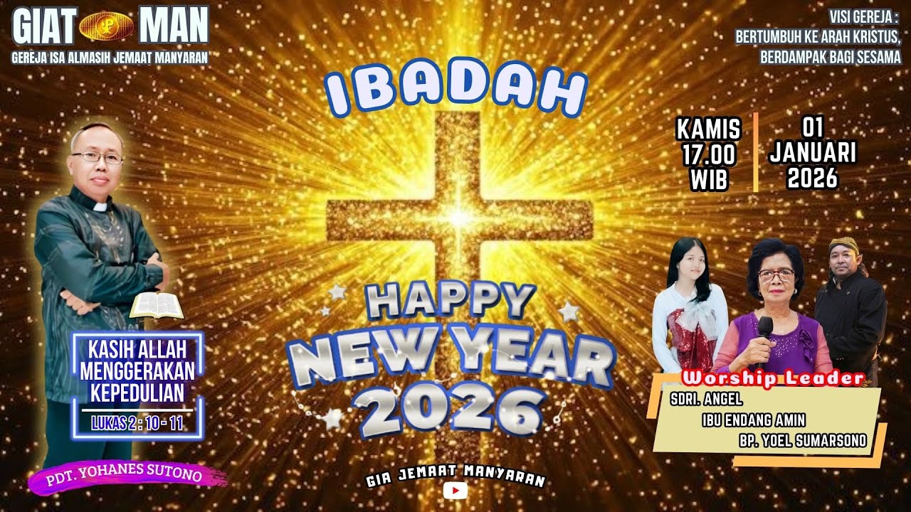 Ibadah Awal Tahun - Kamis, 01 Januari 2026