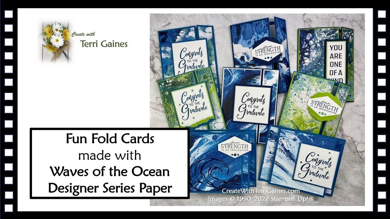 Waves of the Ocean Fun Fold Cards