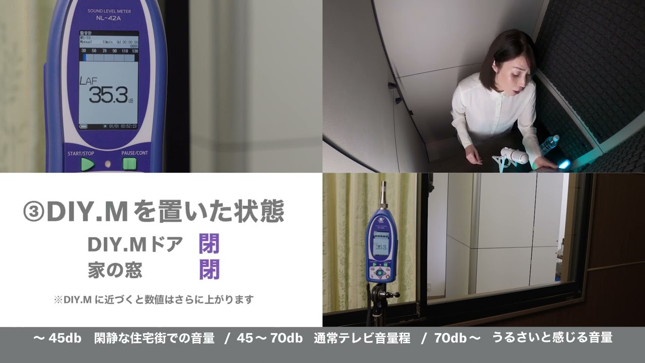 ヤマハ防音室「DIY.M（ダイム）」検証実験【ナレーション編】
