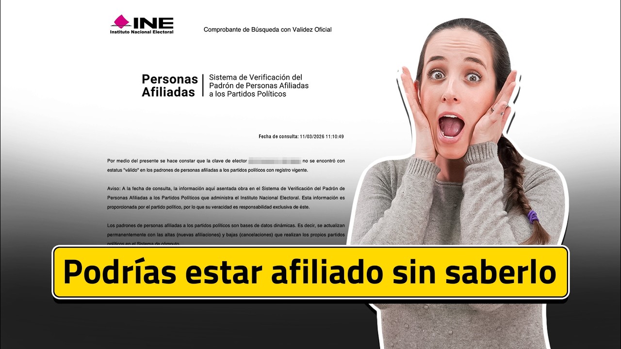 C&oacute;mo saber si est&aacute;s afiliado a un partido pol&iacute;tico (tutorial paso a paso)