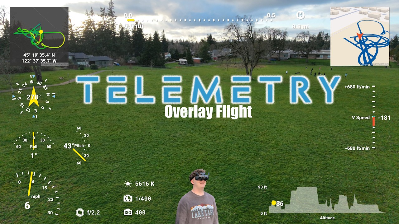 DJI Neo 2: 4K Raw Telemetry First Flight | Jonathans First Flight | w Telemetry Overlay Software!