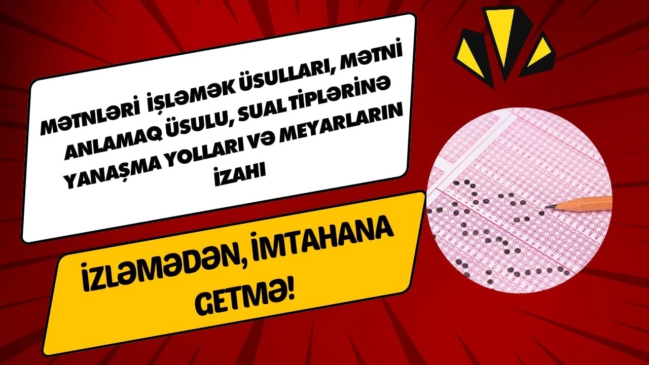 MƏTN İŞLƏMƏ ÜSULU. Mətni yaxşı yazmaq üçün nümunə üzərindən izah✅