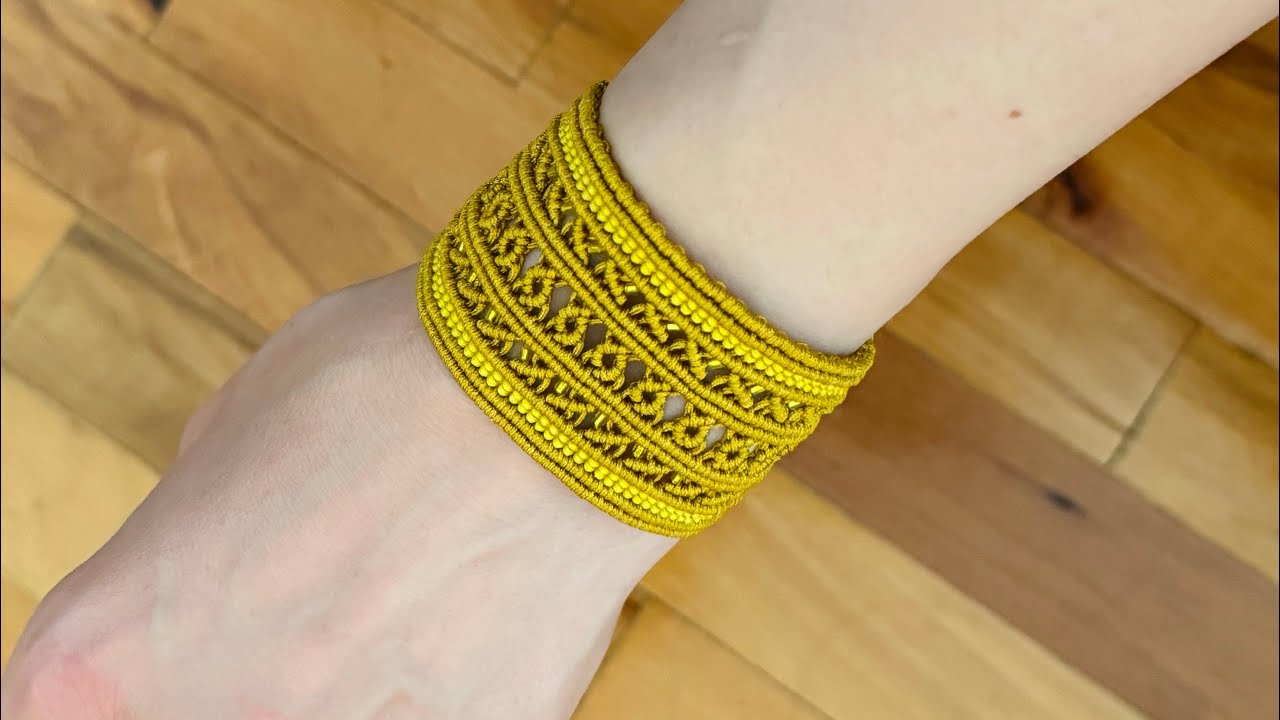 DIY Macrame Cuff Bracelet | “Sunny” Cuff Bracelet  🌞  #diy #tutorial