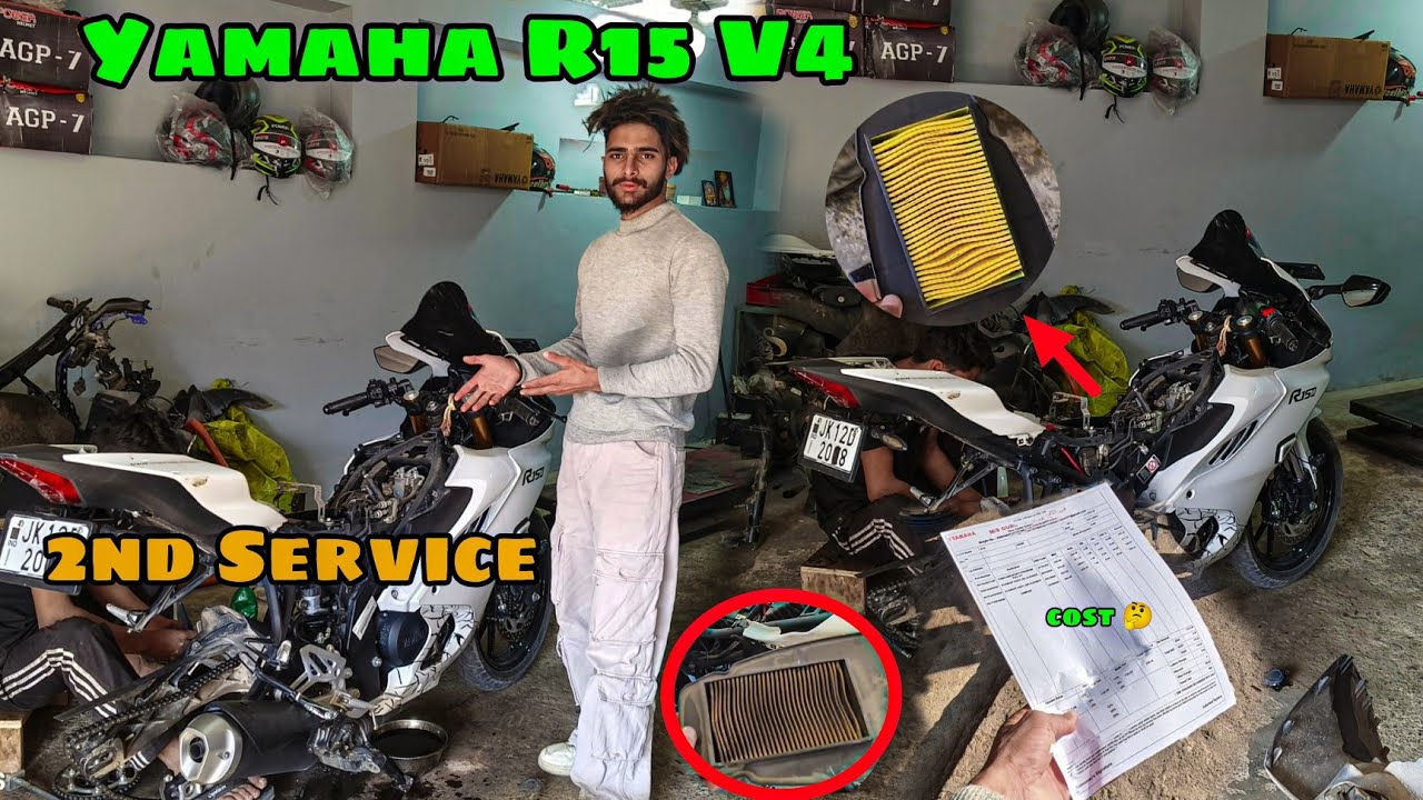 Yamaha R15 V4 2nd Service With Cost 🤔