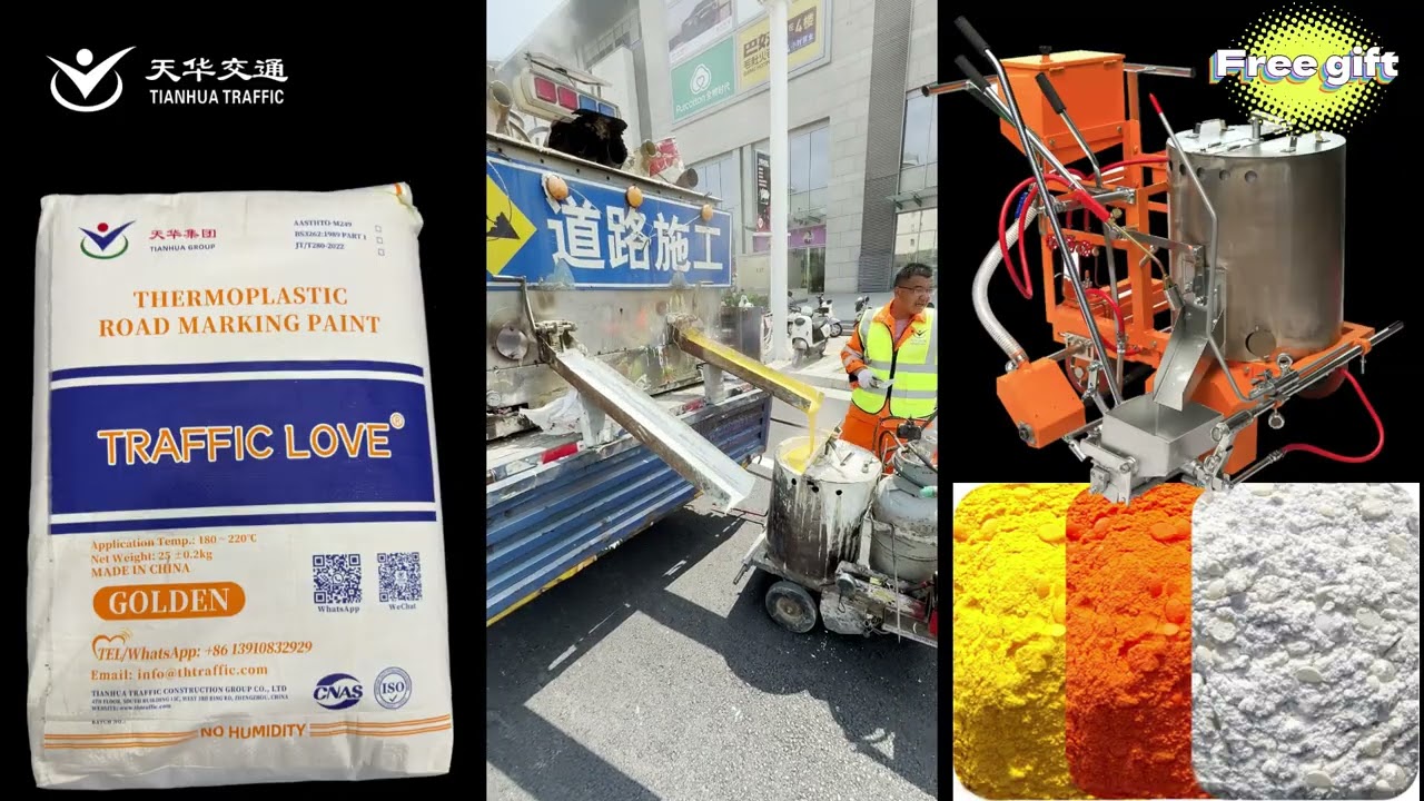 High-Performance Yellow Thermoplastic Road Marking Paint