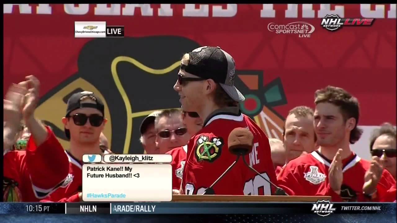 Corey Crawford drops two F-bombs at Blackhawks victory parade