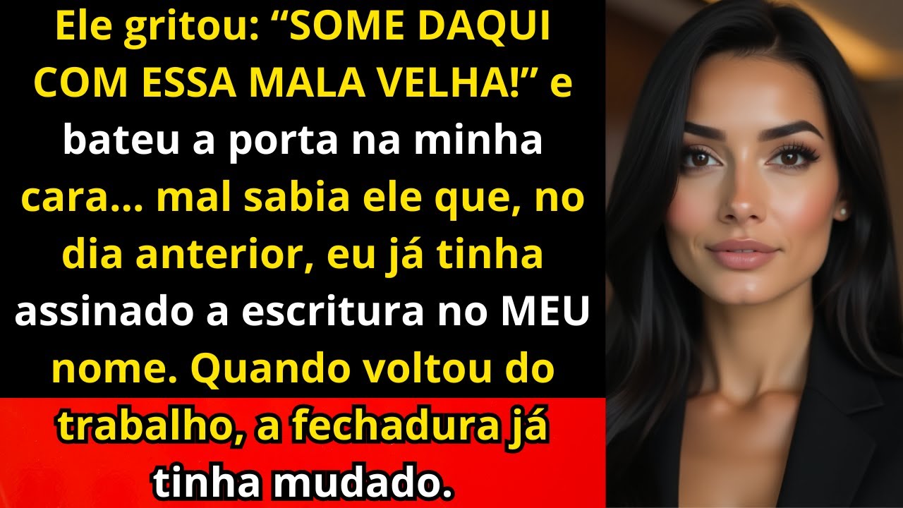 “Ele me expulsou com uma mala velha, mas não percebeu — a escritura já estava assinada no meu nome”