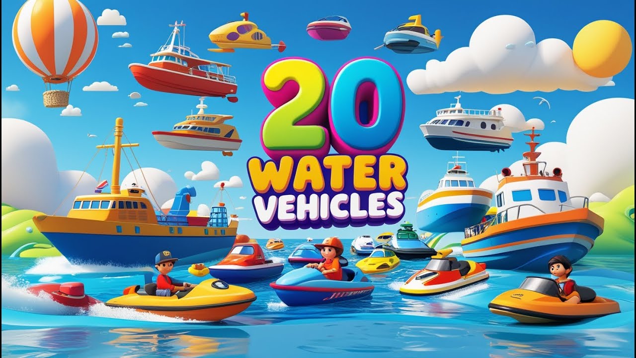 20 AMAZING Water Vehicles Every Kid Loves! Vocabulary Booster