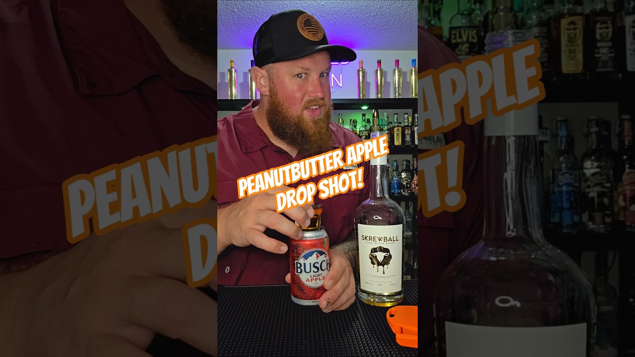 Peanutbutter apple drop shot! #drafttop #skrewball #bapple #buschapple #peanutbutter #dropshot #fyp