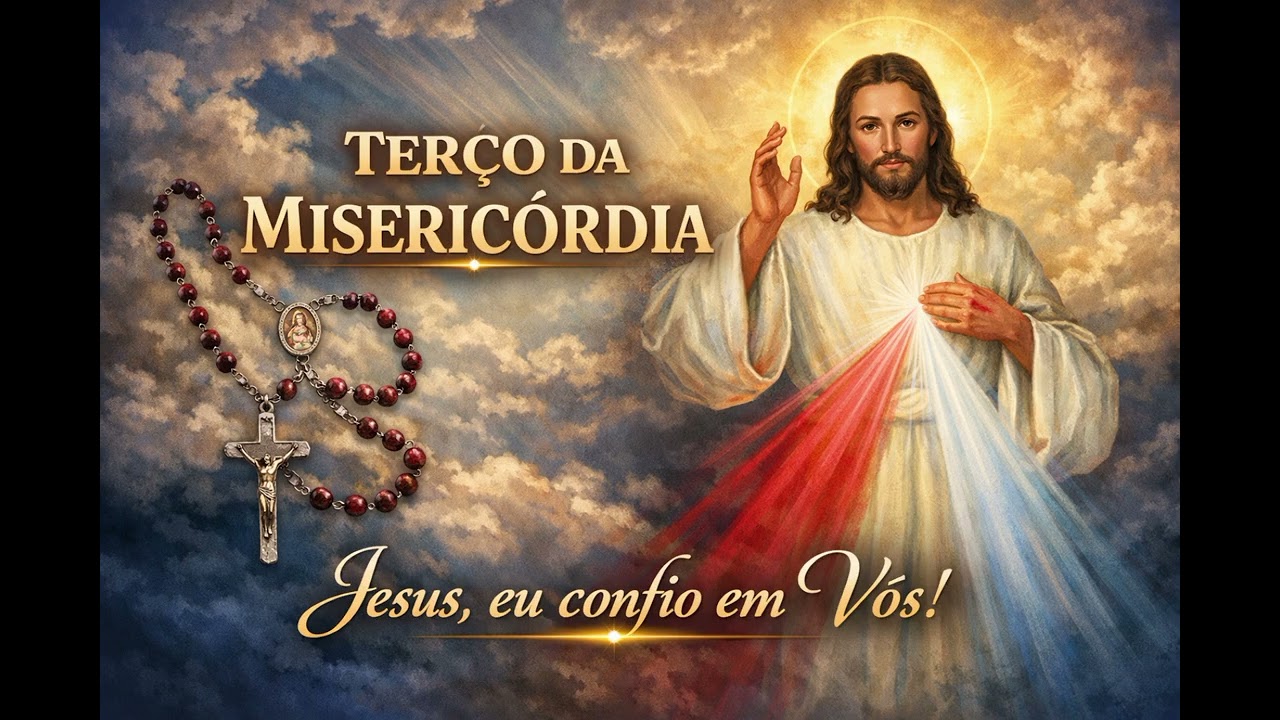 TERÇO DA MISERICÓRDIA DE HOJE PELAS SUAS INTENÇÕES/ JESUS EU CONFIO EM VÓS 🙏