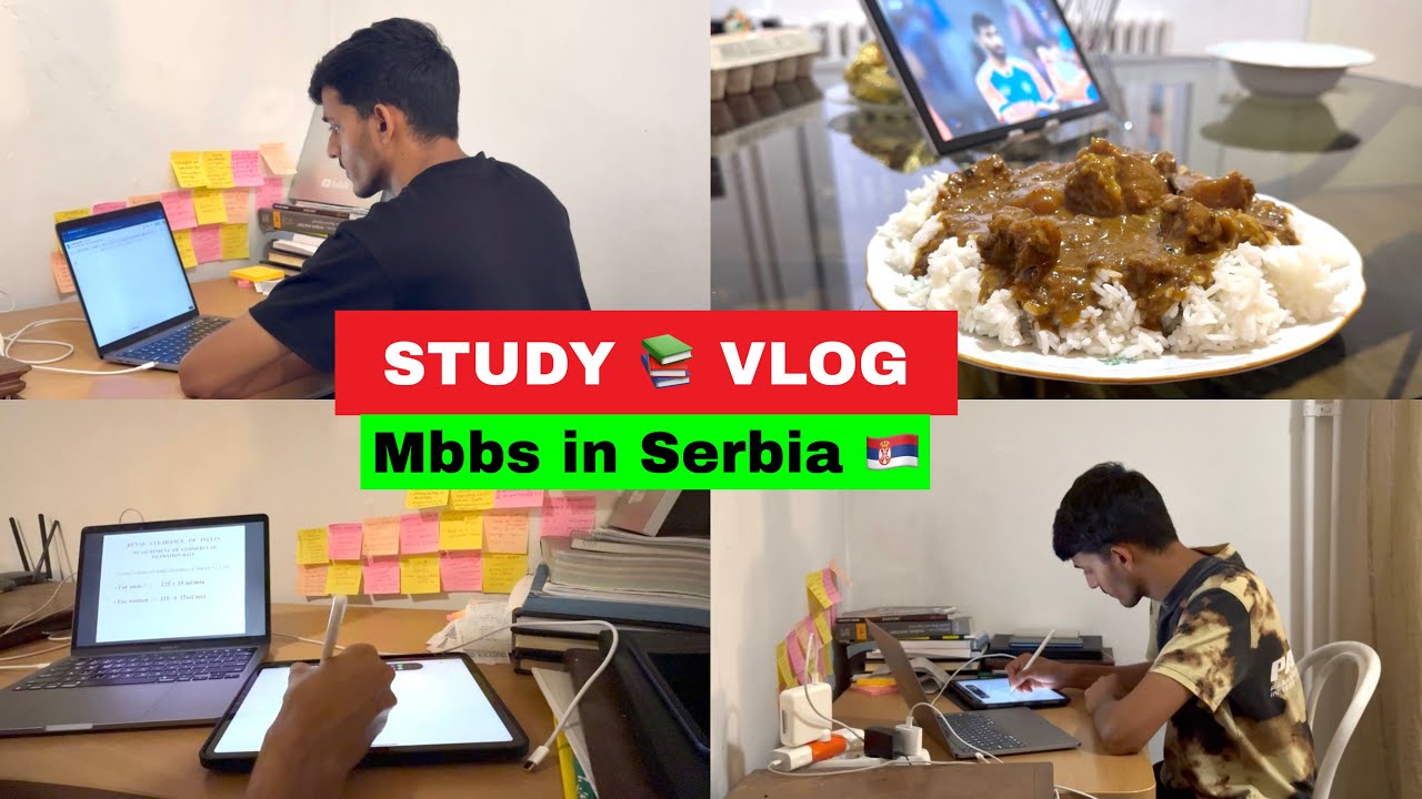 STUDY 📚 VLOG - A day in a life of mbbs abroad student in serbia 🇷🇸 Kragujuvec | medicoinfo 