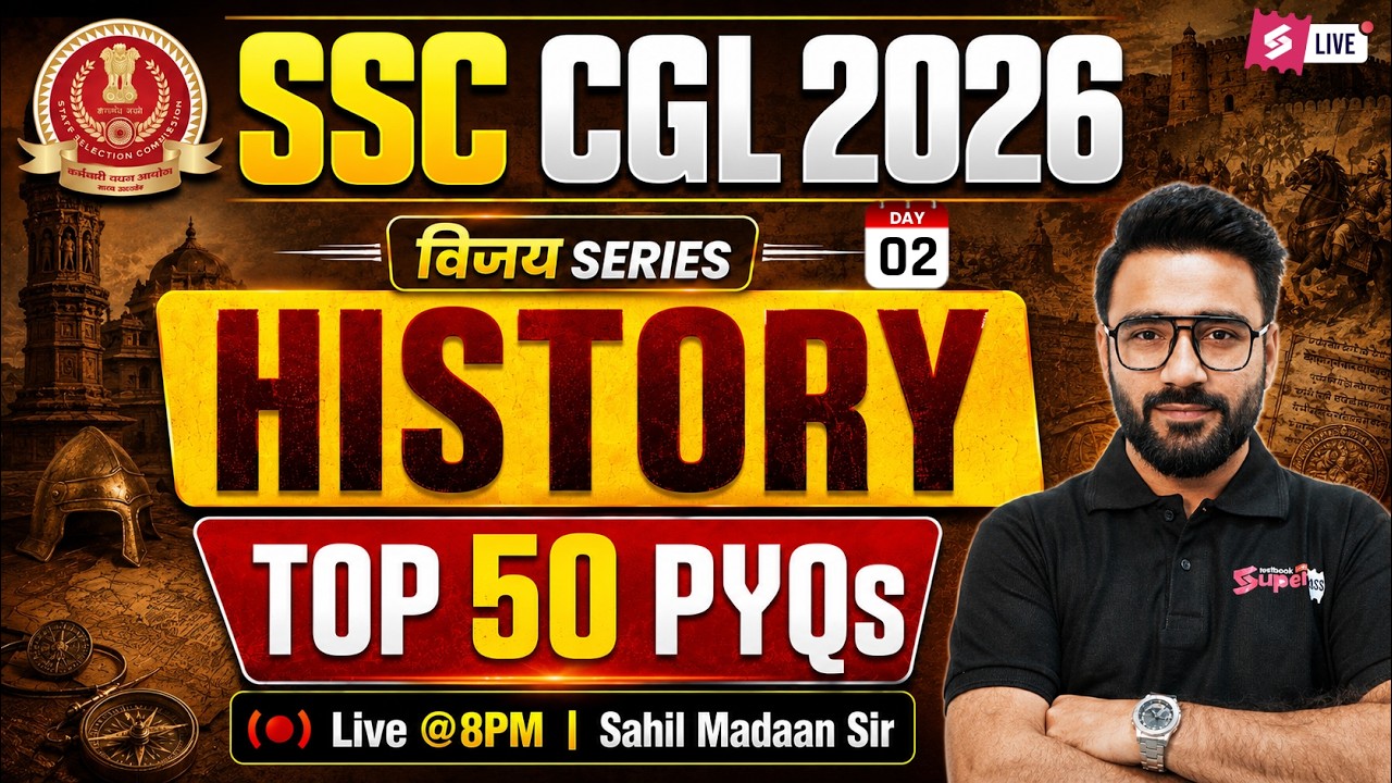 SSC CGL 2026 | SSC CGL GK GS Classes 2026 | SSC CGL History PYQ | SSC CGL GK GS PYQ by Sahil Madaan