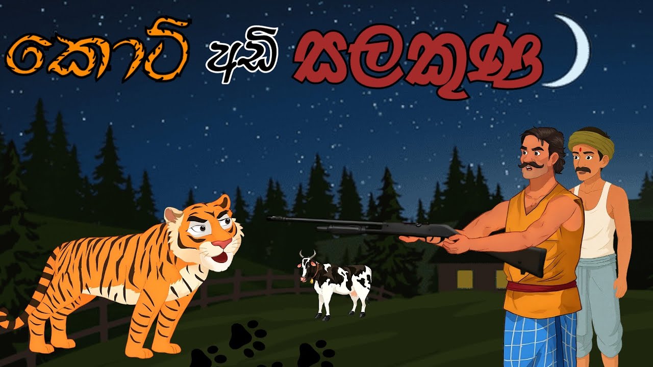 කොටි අඩි සලකුණ | කොටියාට කිරි දුන් එළදෙන | sinhala cartoon #කතන්දර #animation