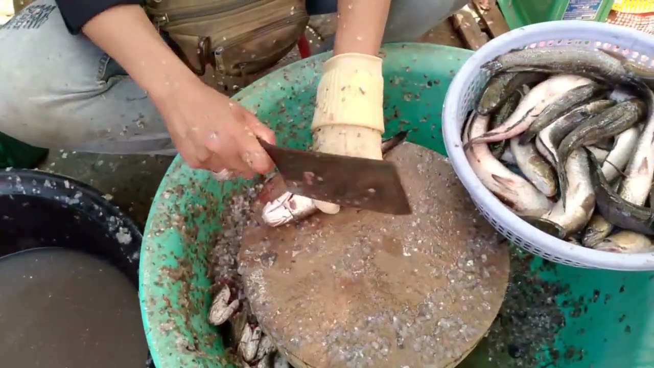 Amazing! fish cutting and cleaning fast well, 20 fishes 3minutes #aseanfish