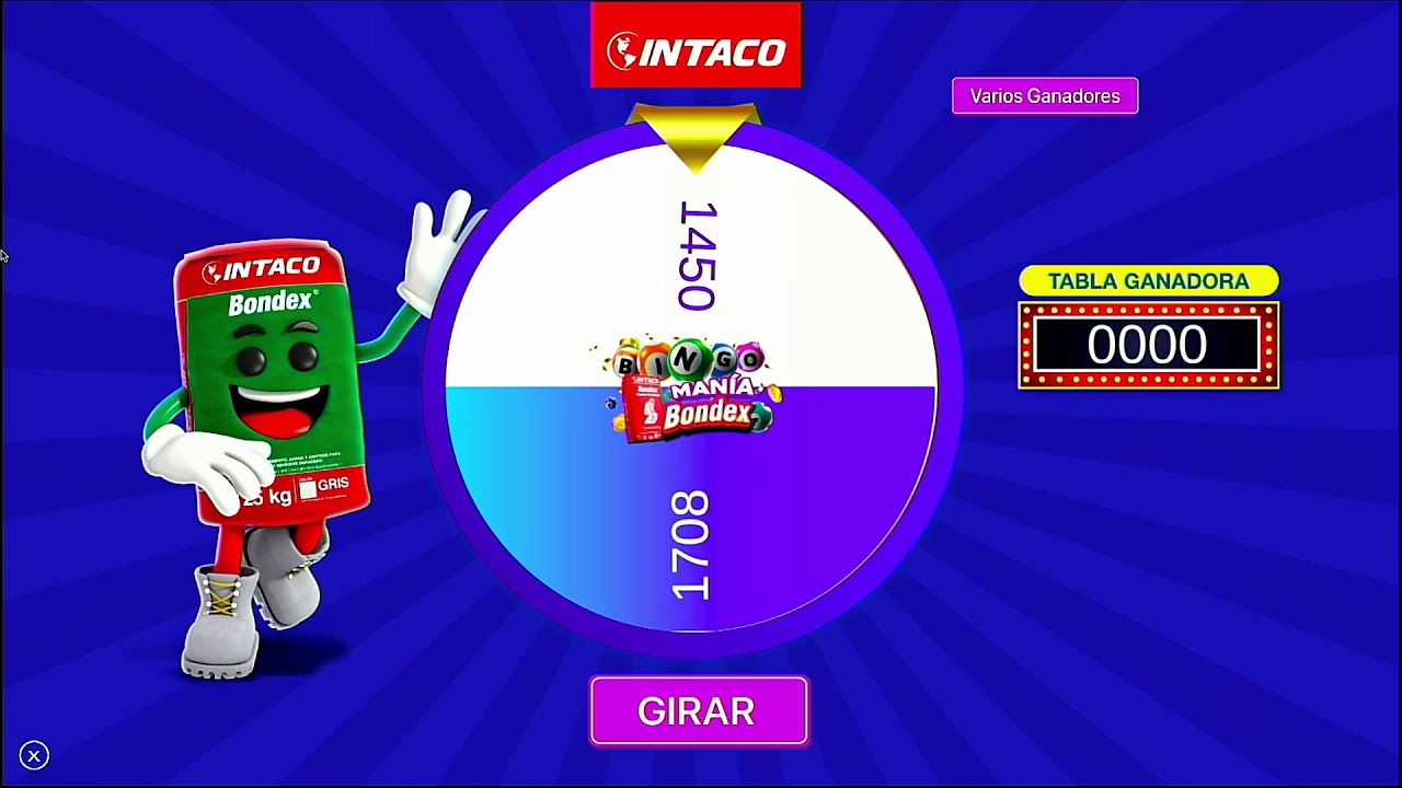 Primer Juego Bingomania Bondex 2025