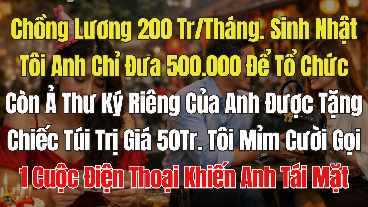 Chồng Lương 200 Triệu, Sinh nhật tôi anh chỉ đưa 500K. Còn Thư ký riêng Được Tặng Chiếc Túi 50 Triệu