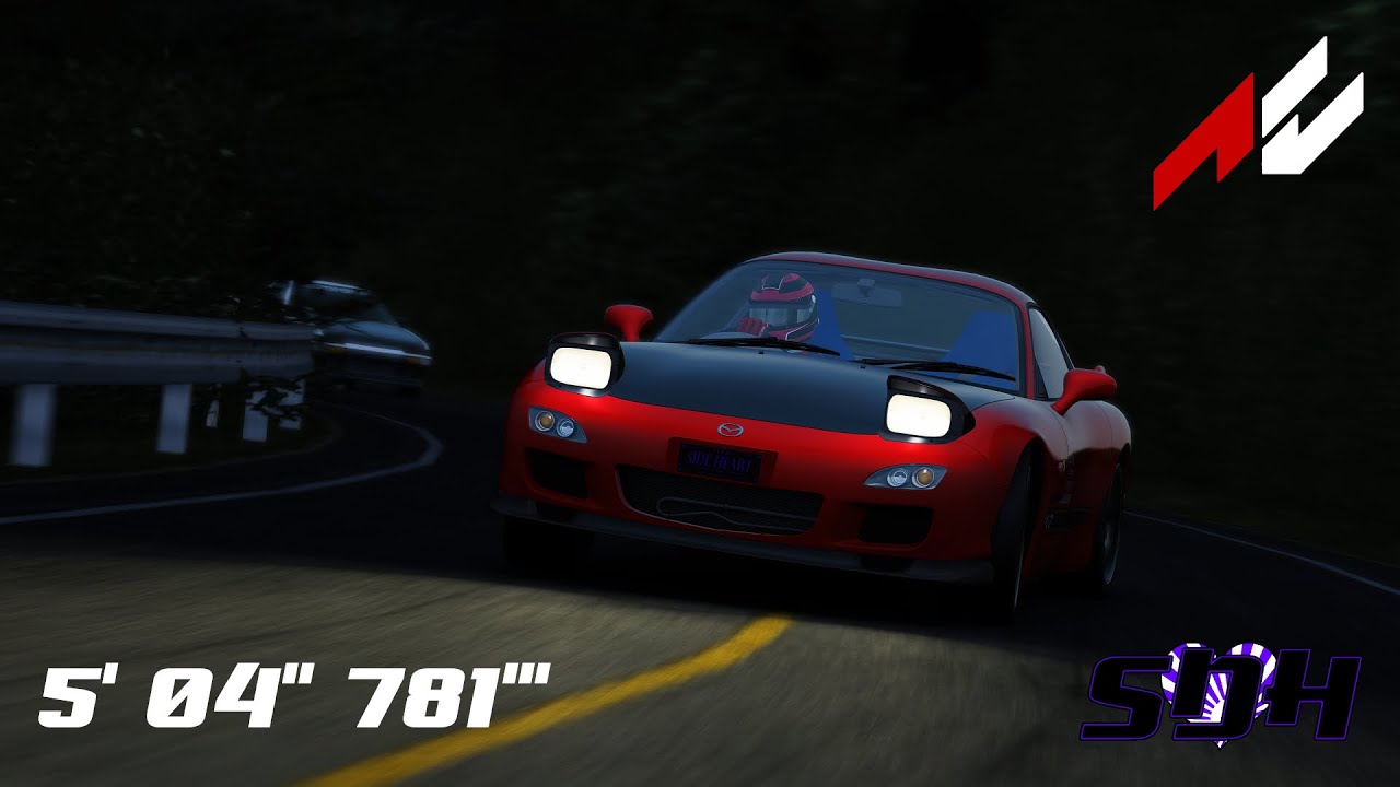 Assetto Corsa on a Knife Edge | 5:04.781 Akina Downhill Record in Rx7 FD [No Tyre Blankets]